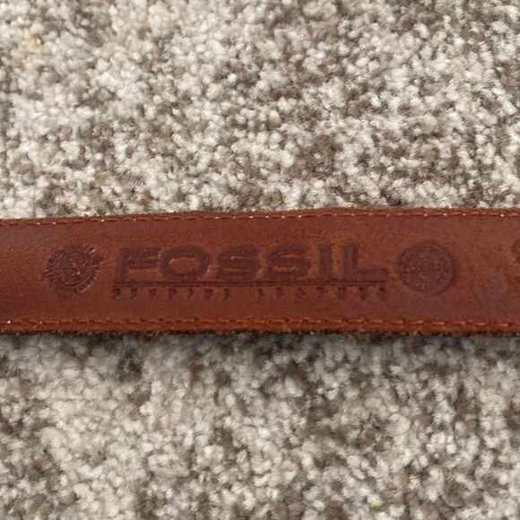 Fossil Leather Leather Patchwork Belt M - Picture 5 of 7